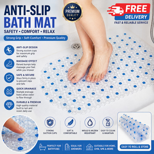 Non slip bath mat - extra, large